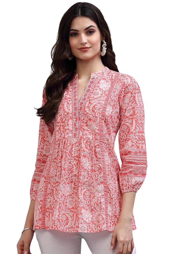 Women’s Floral Printed Cotton Top