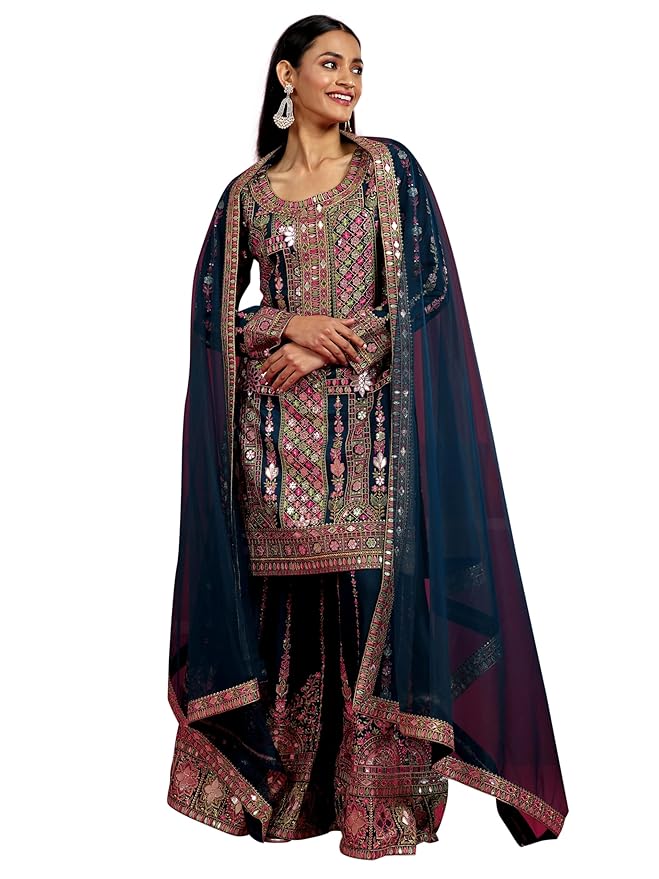 Women's Silk Blend Kurta Set