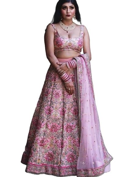 Women's Silk Semi Stitched Lehenga Choli With Dupatta