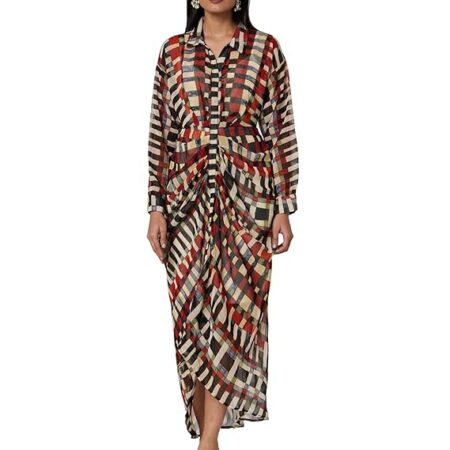 BIBA Women Georgette A Line Printed Dress