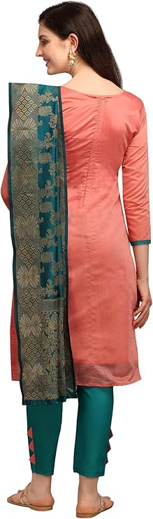 Women’s Cotton Salwar Suit Banarasi Dupatta