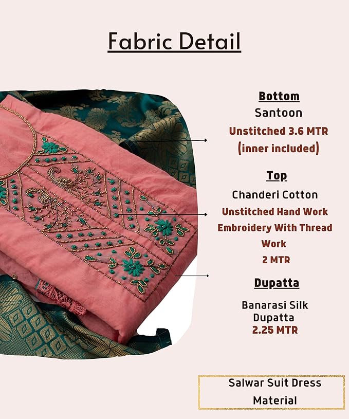 Women’s Cotton Salwar Suit Banarasi Dupatta