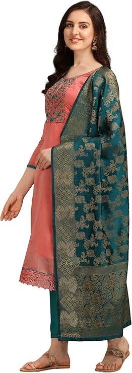 Women’s Cotton Salwar Suit Banarasi Dupatta